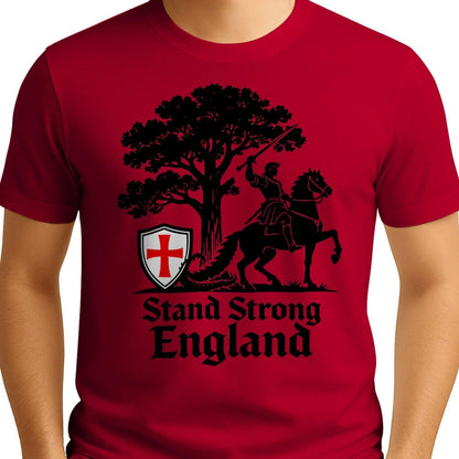 St George T-Shirt - Crew Tee Stand Strong Unisex Streetwear - Celtic Wolfwear