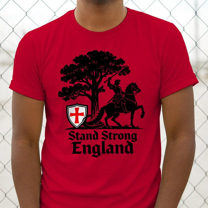 St George T-Shirt - Crew Tee Stand Strong Unisex Streetwear - Celtic Wolfwear