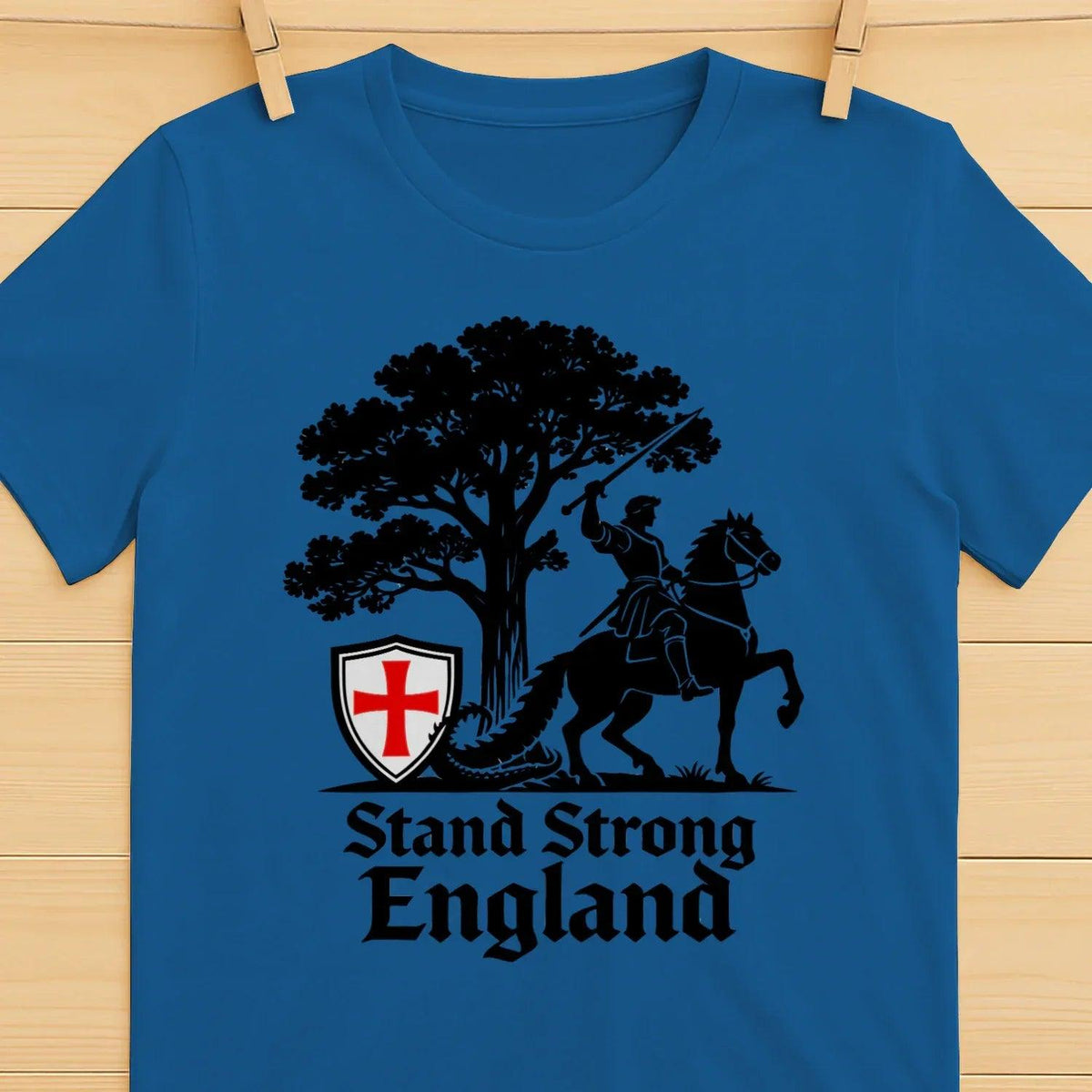 St George T-Shirt - Crew Tee Stand Strong Unisex Streetwear - Celtic Wolfwear