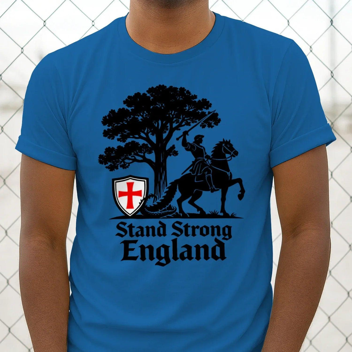 St George T-Shirt - Crew Tee Stand Strong Unisex Streetwear - Celtic Wolfwear