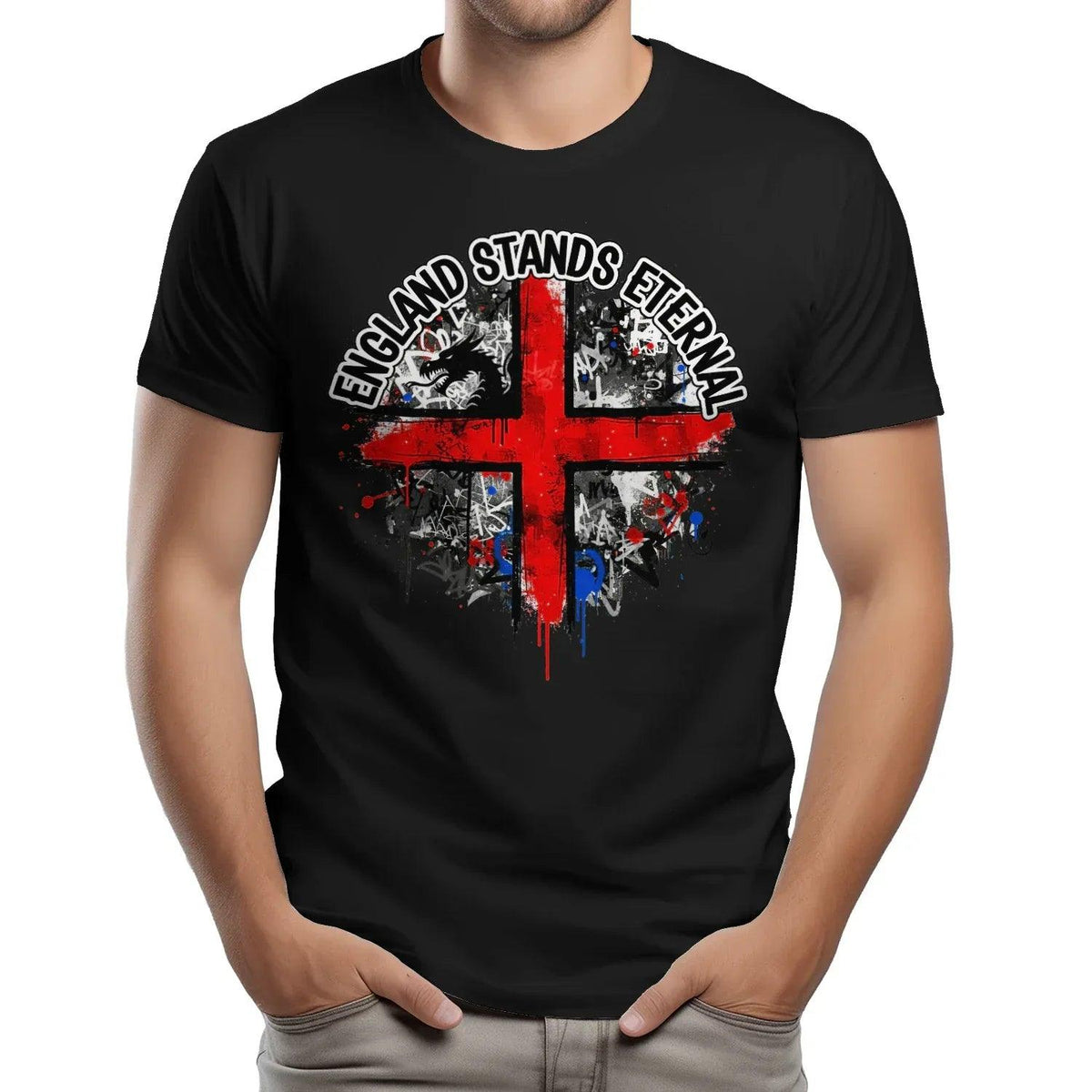 St George T-Shirt - Cross Tee Premium Unisex Streetwear - Celtic Wolfwear