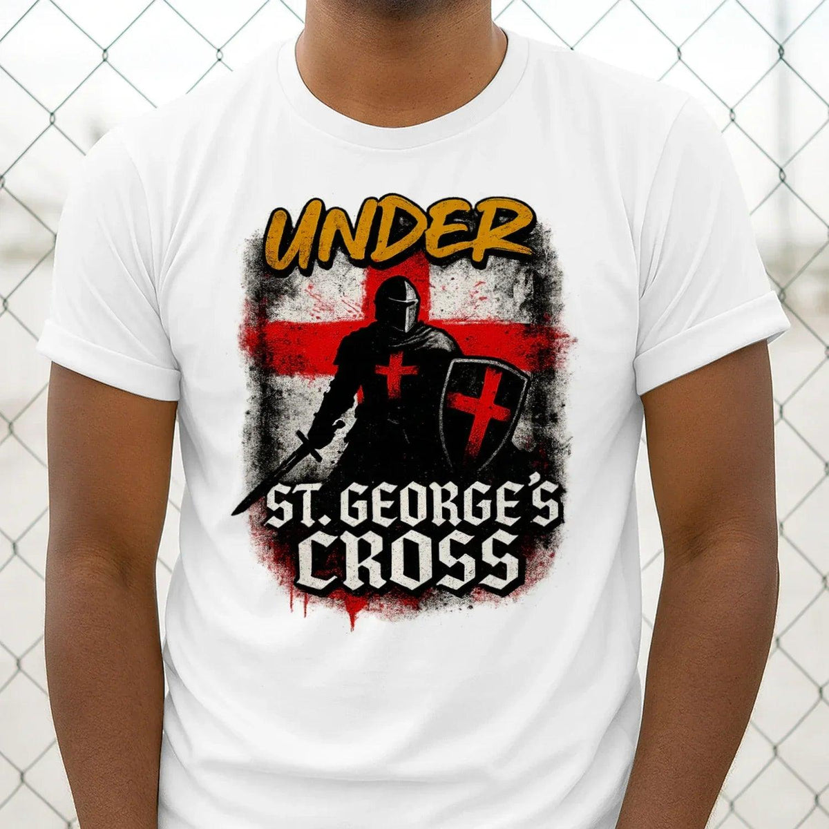 St George T-Shirt - Cross, Terrace-Inspired Streetwear - Celtic Wolfwear