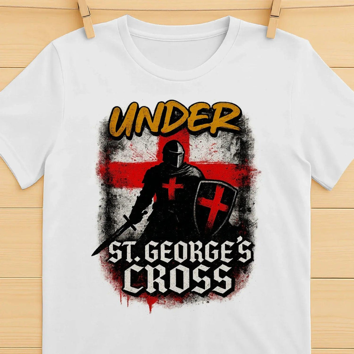 St George T-Shirt - Cross, Terrace-Inspired Streetwear - Celtic Wolfwear