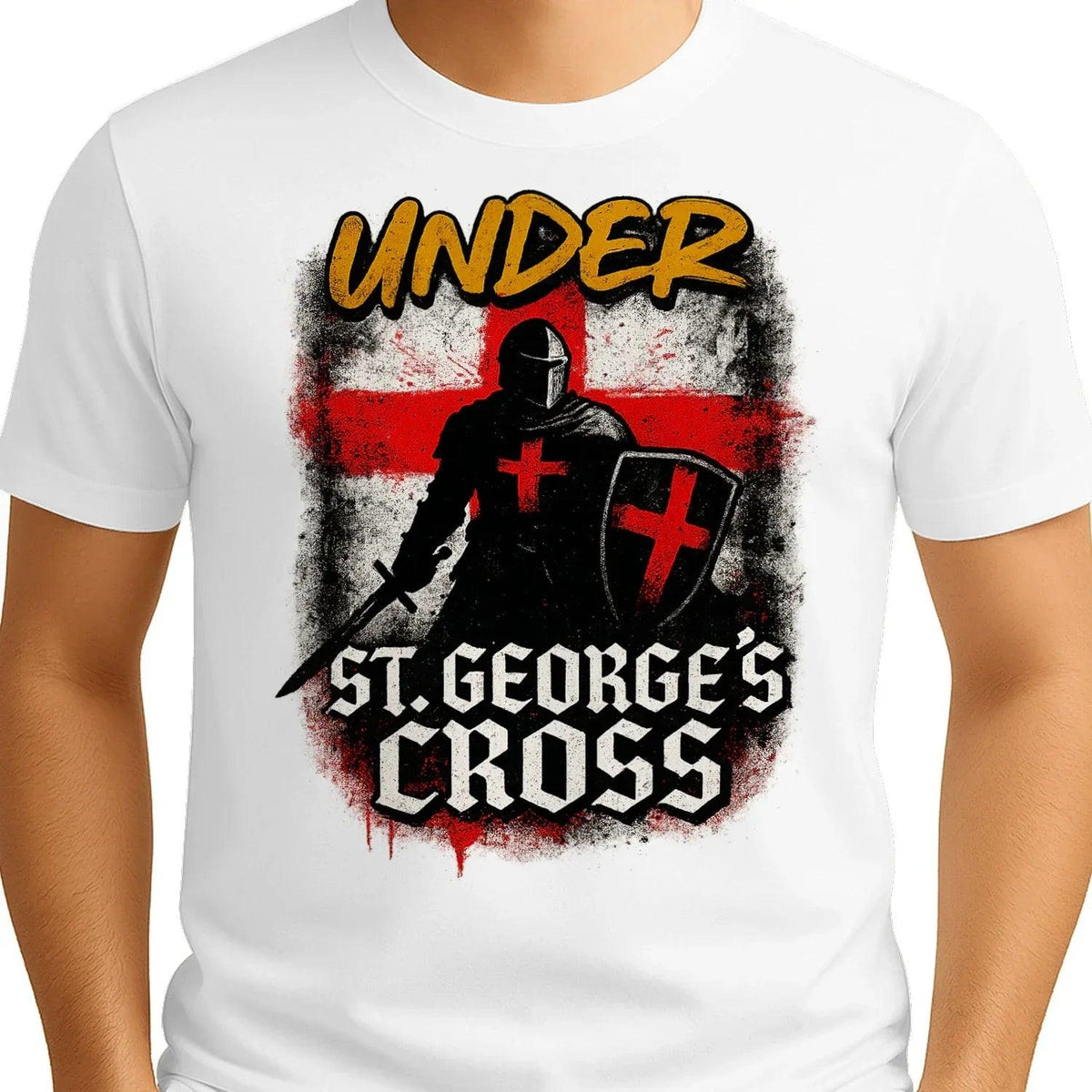 St George T-Shirt - Cross, Terrace-Inspired Streetwear - Celtic Wolfwear