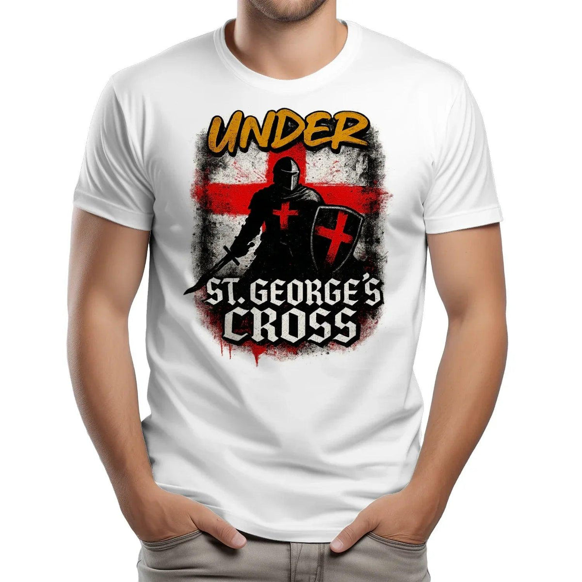 St George T-Shirt - Cross, Terrace-Inspired Streetwear - Celtic Wolfwear