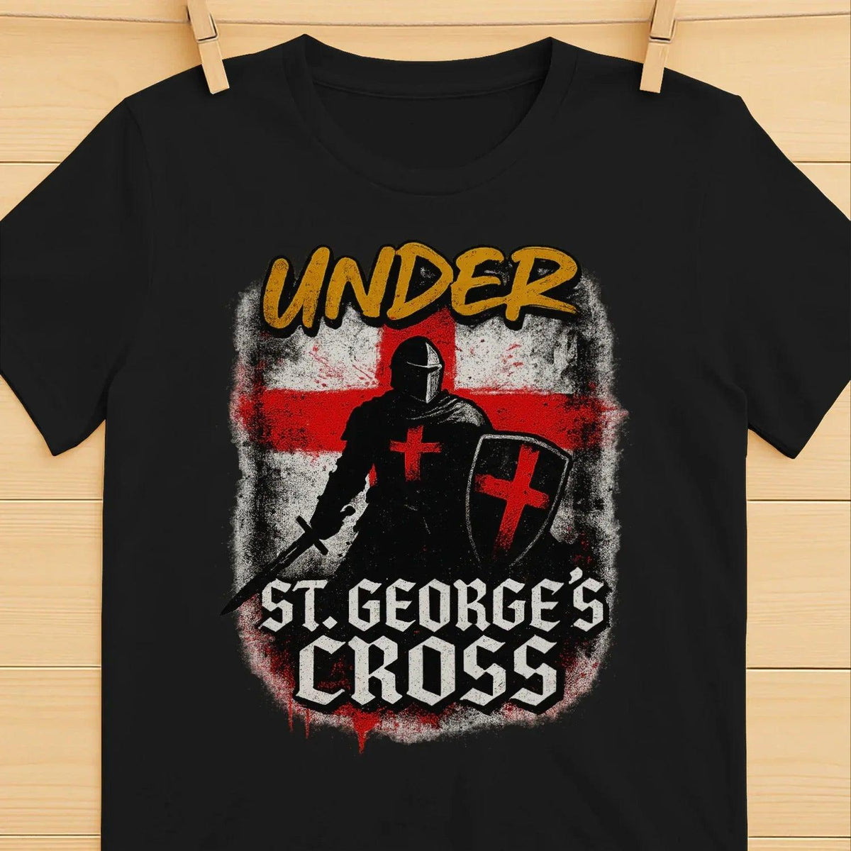 St George T-Shirt - Cross, Terrace-Inspired Streetwear - Celtic Wolfwear