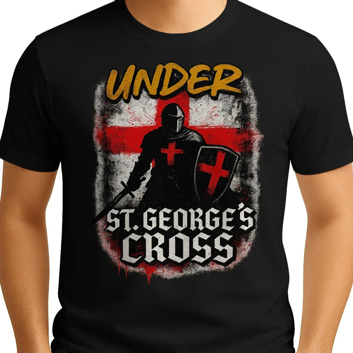 St George T-Shirt - Cross, Terrace-Inspired Streetwear - Celtic Wolfwear