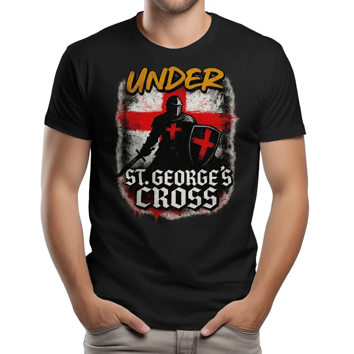 St George T-Shirt - Cross, Terrace-Inspired Streetwear - Celtic Wolfwear