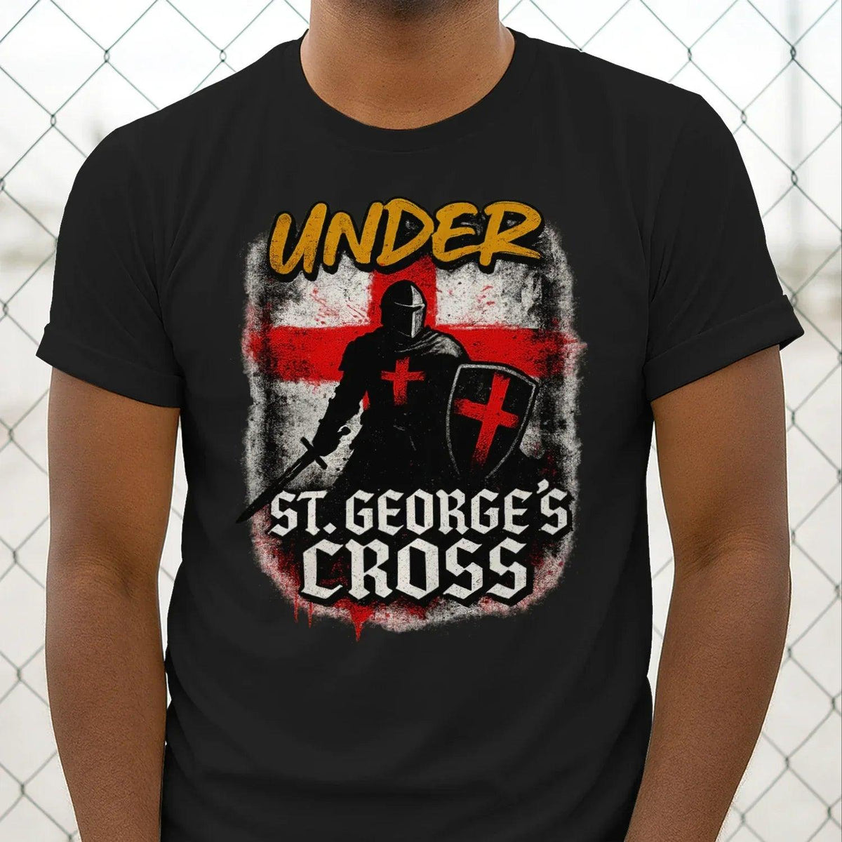 St George T-Shirt - Cross, Terrace-Inspired Streetwear - Celtic Wolfwear
