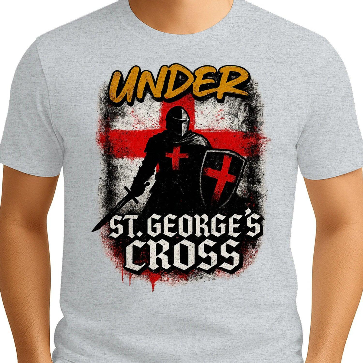 St George T-Shirt - Cross, Terrace-Inspired Streetwear - Celtic Wolfwear