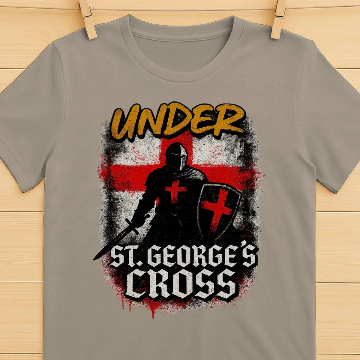 St George T-Shirt - Cross, Terrace-Inspired Streetwear - Celtic Wolfwear