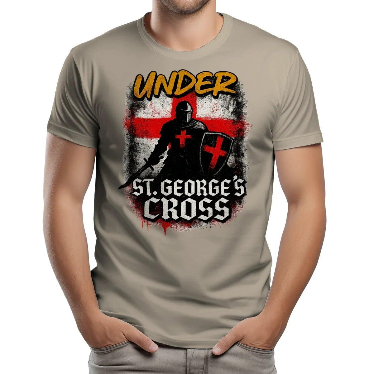 St George T-Shirt - Cross, Terrace-Inspired Streetwear - Celtic Wolfwear