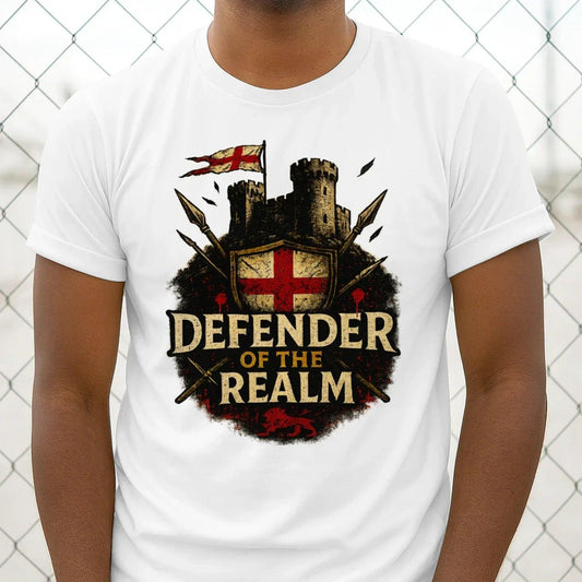 St George T-Shirt - Defender of the Realm Crew, Unisex - Celtic Wolfwear