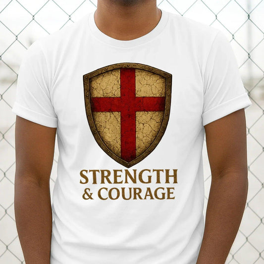St George T-Shirt - Red Cross Football Tee, Unisex - Celtic Wolfwear