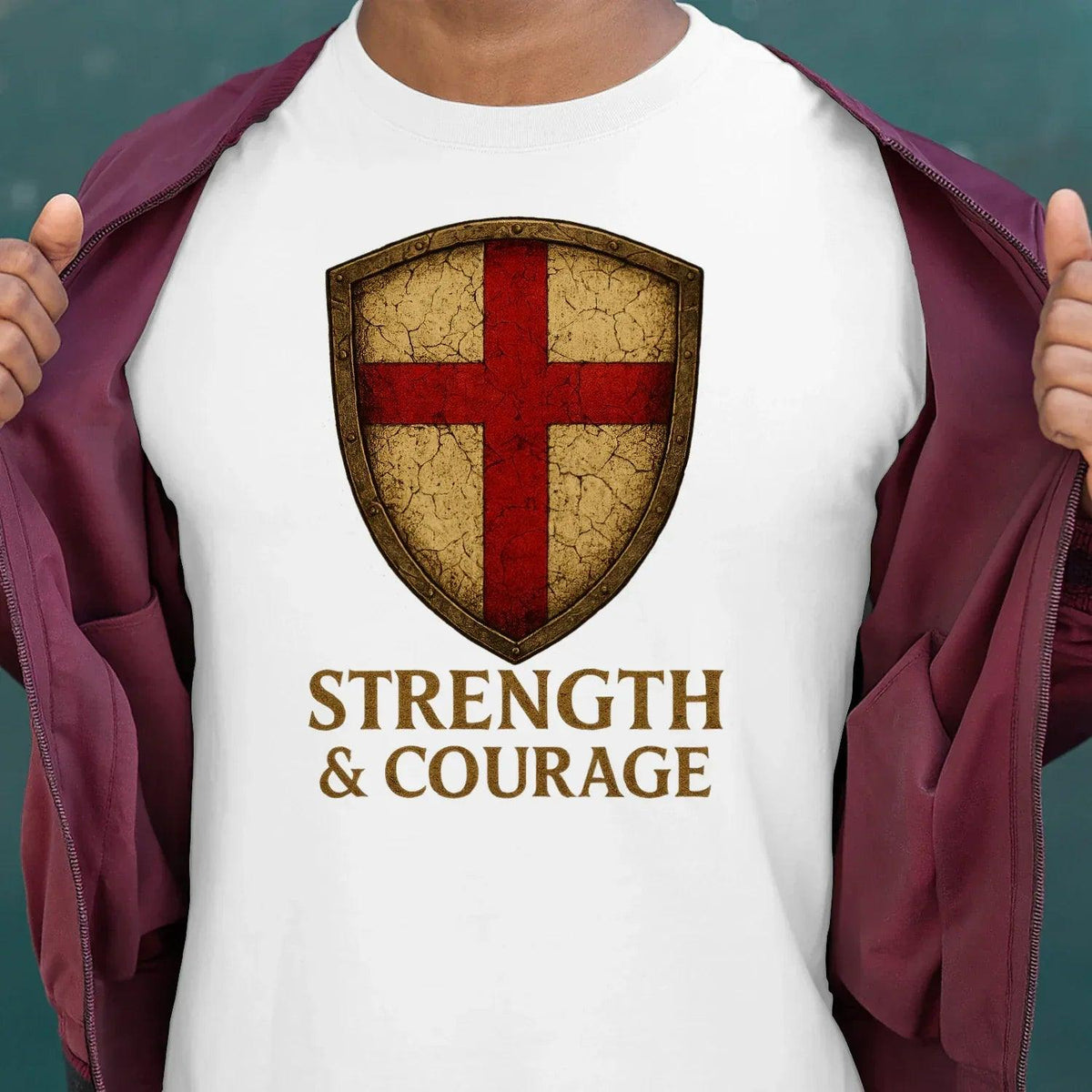 St George T-Shirt - Red Cross Football Tee, Unisex - Celtic Wolfwear