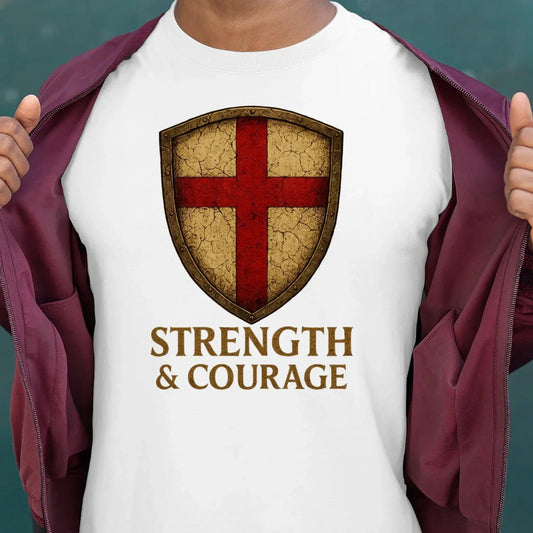 St George T-Shirt - Red Cross Football Tee, Unisex - Celtic Wolfwear