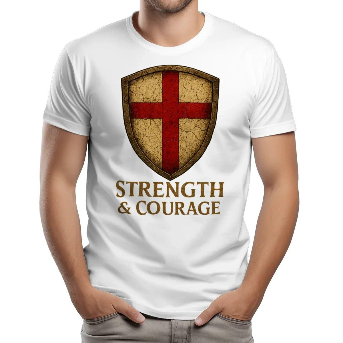St George T-Shirt - Red Cross Football Tee, Unisex - Celtic Wolfwear