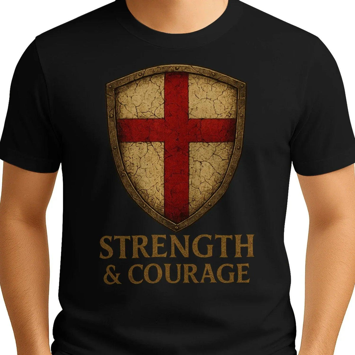 St George T-Shirt - Red Cross Football Tee, Unisex - Celtic Wolfwear