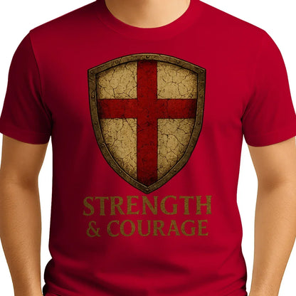 St George T-Shirt - Red Cross Football Tee, Unisex - Celtic Wolfwear
