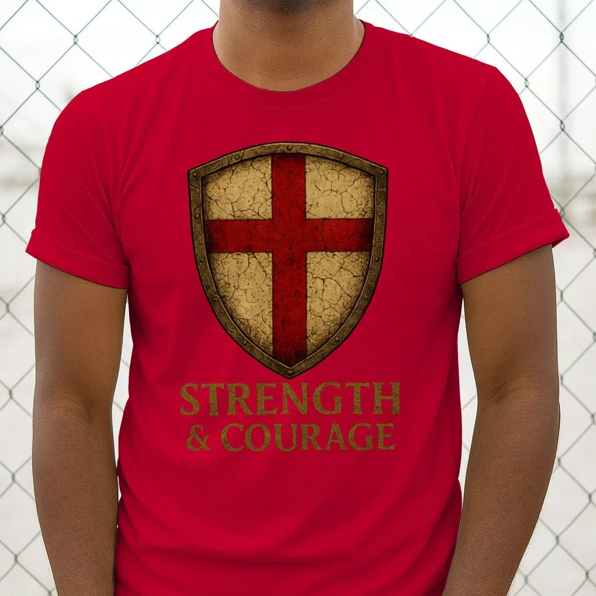 St George T-Shirt - Red Cross Football Tee, Unisex - Celtic Wolfwear