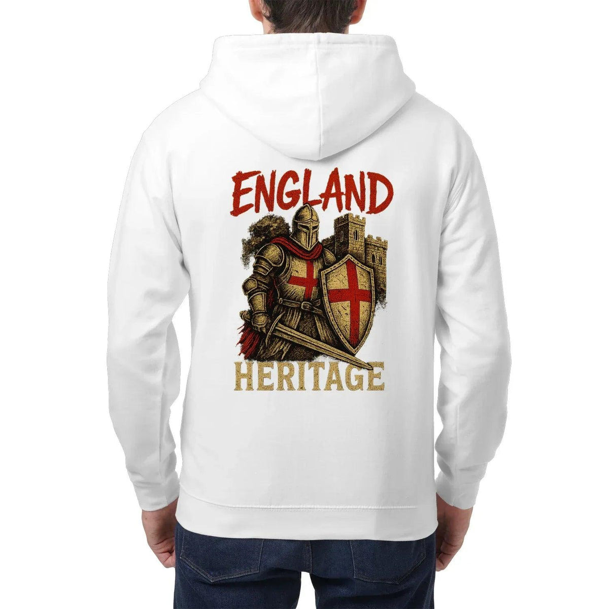 St George Zip Hoodie - Knight Red Cross Knight, Unisex - Celtic Wolfwear