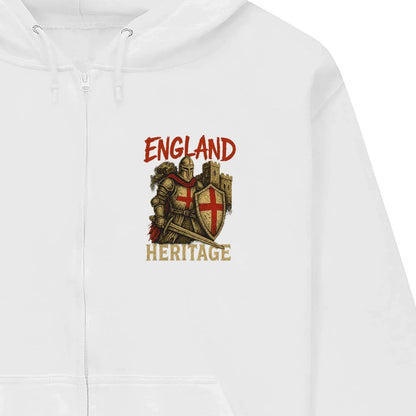 St George Zip Hoodie - Knight Red Cross Knight, Unisex - Celtic Wolfwear