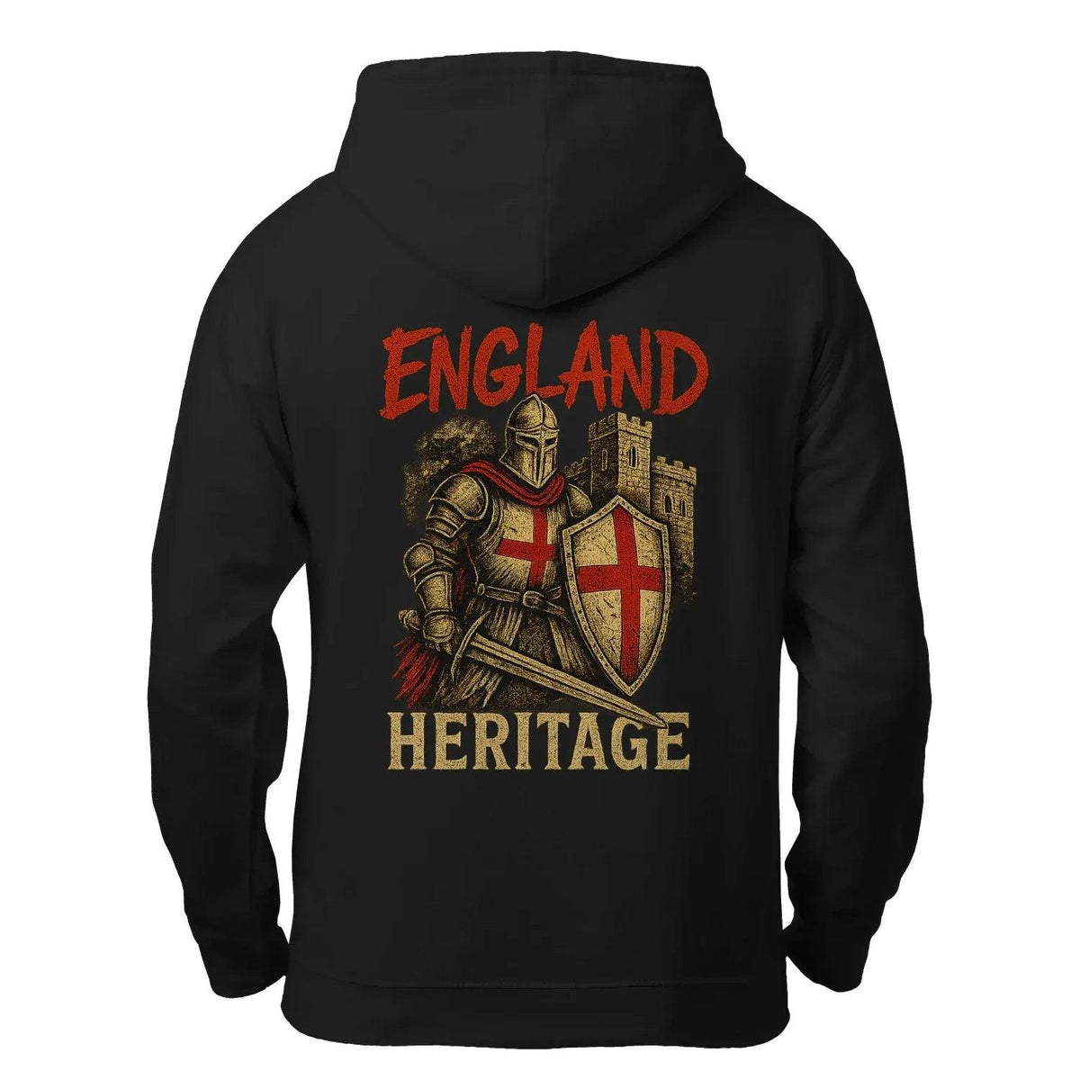 St George Zip Hoodie - Knight Red Cross Knight, Unisex - Celtic Wolfwear