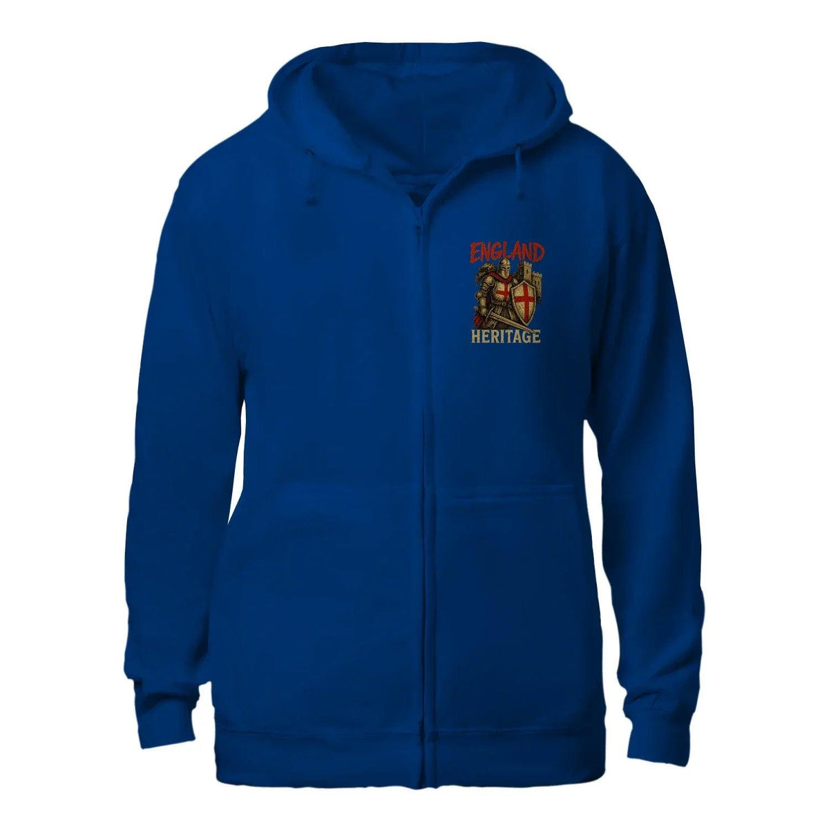 St George Zip Hoodie - Knight Red Cross Knight, Unisex - Celtic Wolfwear