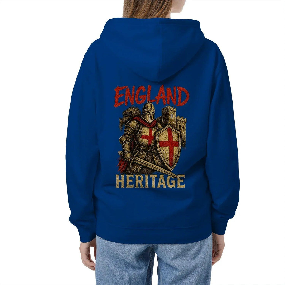 St George Zip Hoodie - Knight Red Cross Knight, Unisex - Celtic Wolfwear