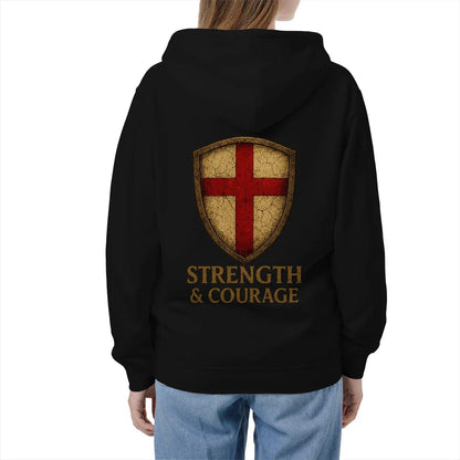 St George Zip Hoodie - White, Premium Unisex Streetwear - Celtic Wolfwear