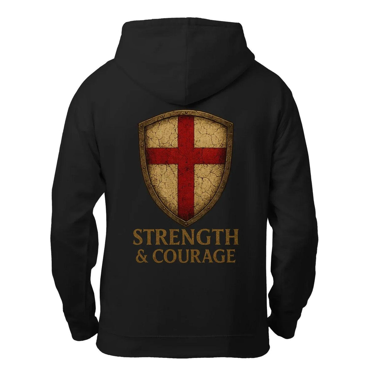 St George Zip Hoodie - White, Premium Unisex Streetwear - Celtic Wolfwear