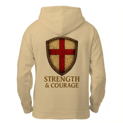 St George Zip Hoodie - White, Premium Unisex Streetwear - Celtic Wolfwear