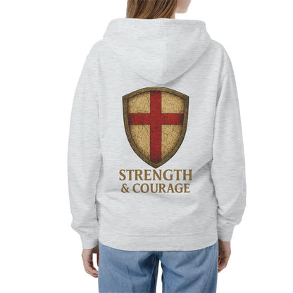 St George Zip Hoodie - White, Premium Unisex Streetwear - Celtic Wolfwear