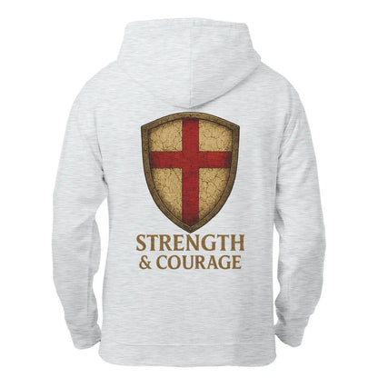 St George Zip Hoodie - White, Premium Unisex Streetwear - Celtic Wolfwear
