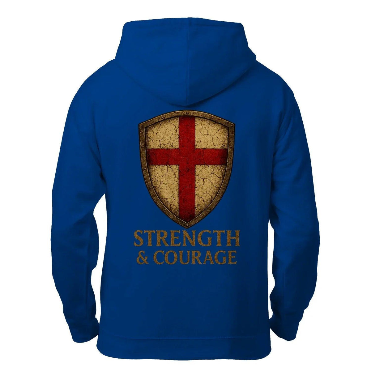 St George Zip Hoodie - White, Premium Unisex Streetwear - Celtic Wolfwear