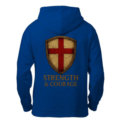 St George Zip Hoodie - White, Premium Unisex Streetwear - Celtic Wolfwear