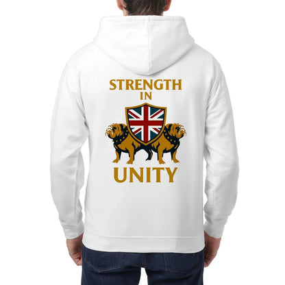 Strength in Unity Bulldog Zip Hoodie – Union Jack Shield - Celtic Wolfwear