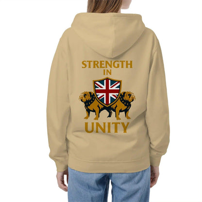 Strength in Unity Bulldog Zip Hoodie – Union Jack Shield - Celtic Wolfwear
