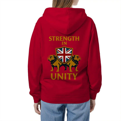 Strength in Unity Bulldog Zip Hoodie – Union Jack Shield - Celtic Wolfwear