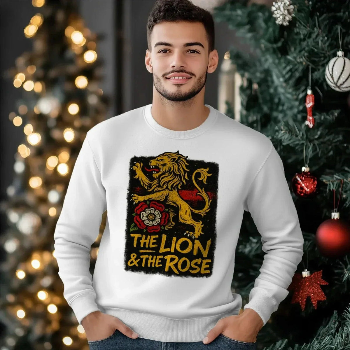 The Lion & The Rose England Sweatshirt – Unisex Crewneck - Celtic Wolfwear