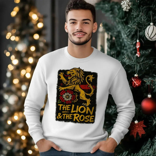 The Lion & The Rose England Sweatshirt – Unisex Crewneck - Celtic Wolfwear