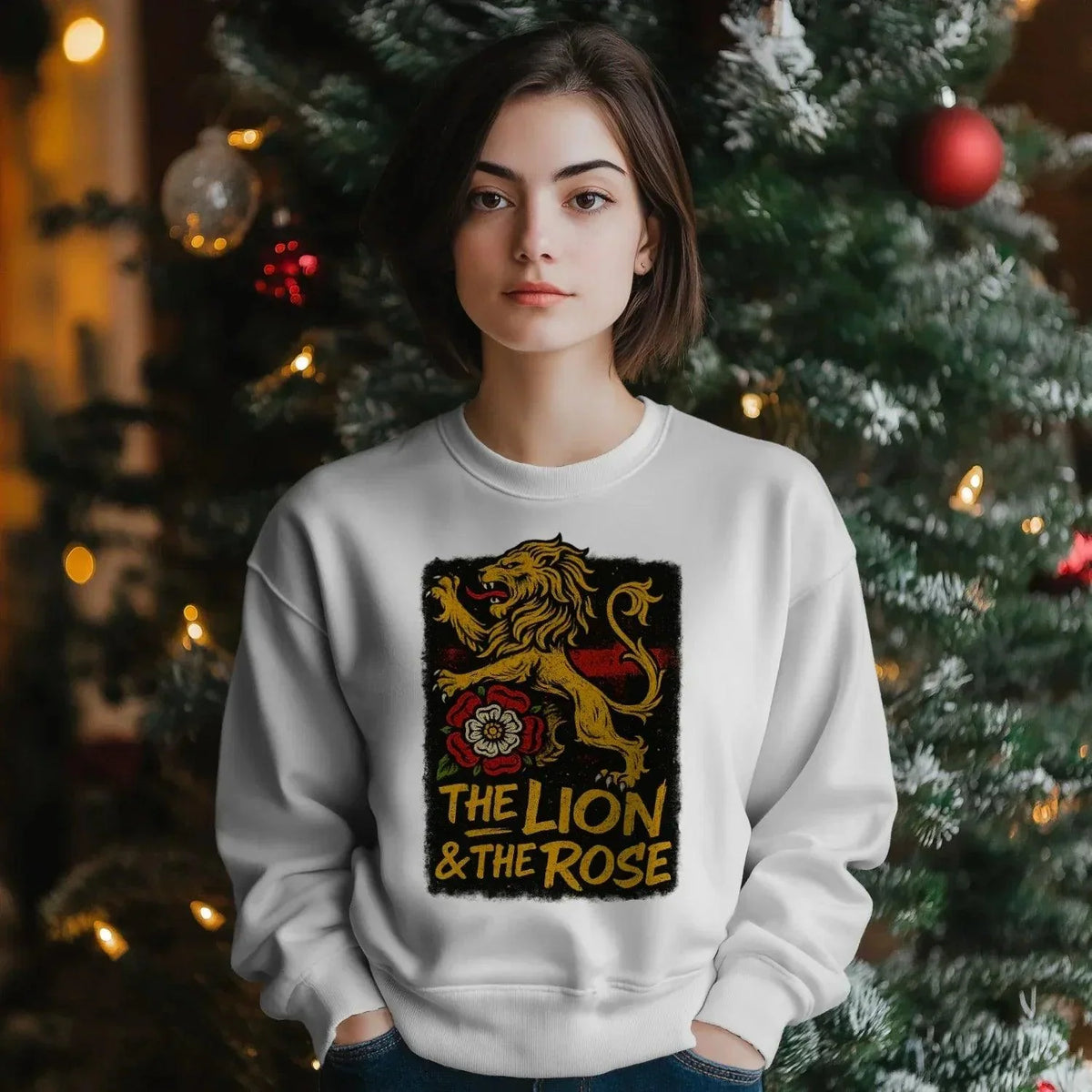 The Lion & The Rose England Sweatshirt – Unisex Crewneck - Celtic Wolfwear