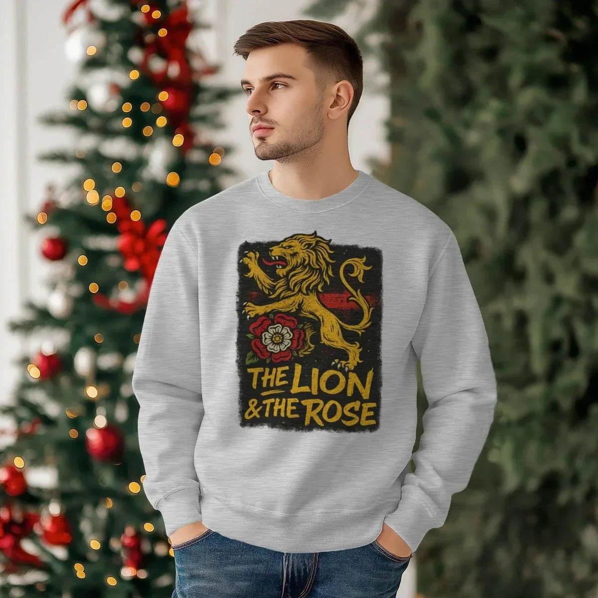 The Lion & The Rose England Sweatshirt – Unisex Crewneck - Celtic Wolfwear