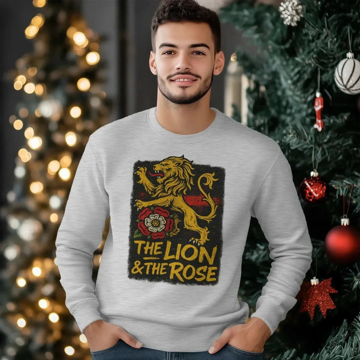 The Lion & The Rose England Sweatshirt – Unisex Crewneck - Celtic Wolfwear