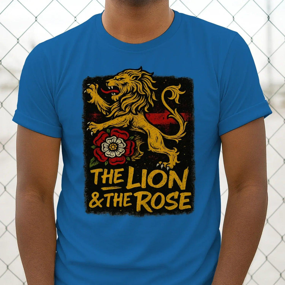The Lion & The Rose England T-Shirt – Heritage Graphic Tee - Celtic Wolfwear