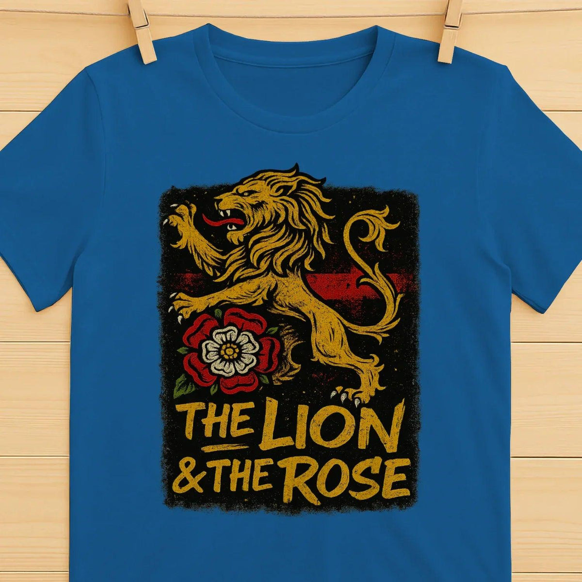 The Lion & The Rose England T-Shirt – Heritage Graphic Tee - Celtic Wolfwear