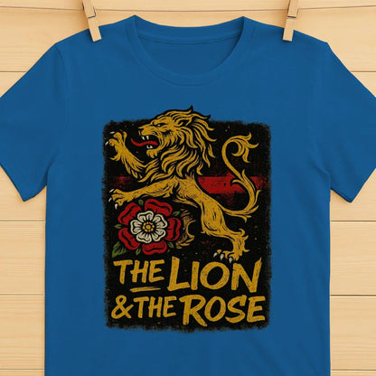 The Lion & The Rose England T-Shirt – Heritage Graphic Tee - Celtic Wolfwear
