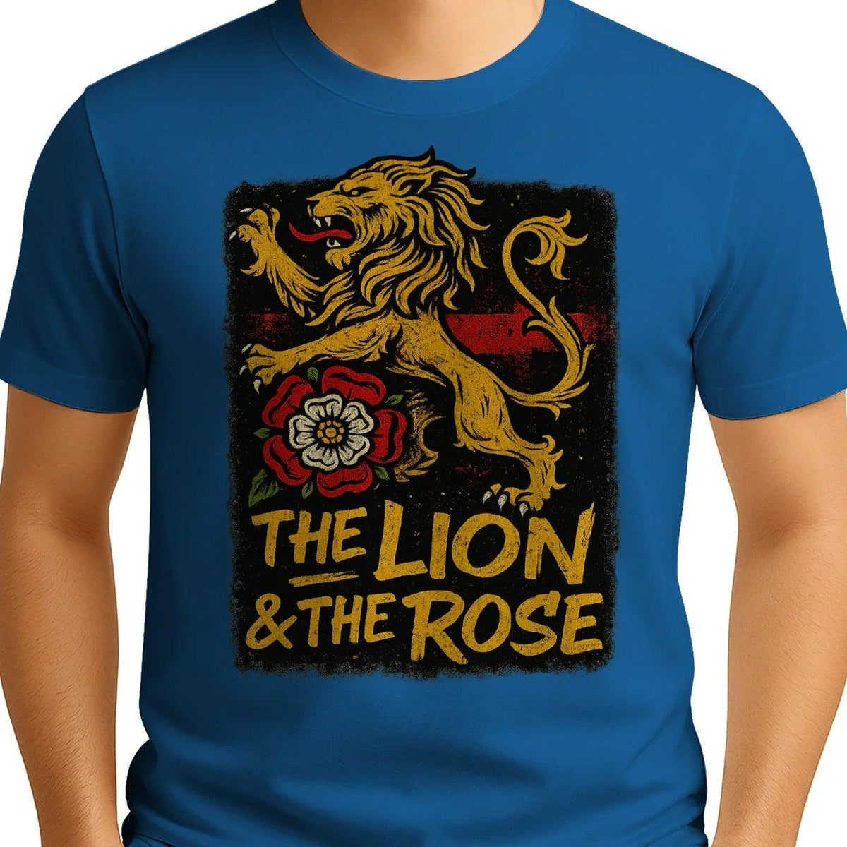 The Lion & The Rose England T-Shirt – Heritage Graphic Tee - Celtic Wolfwear