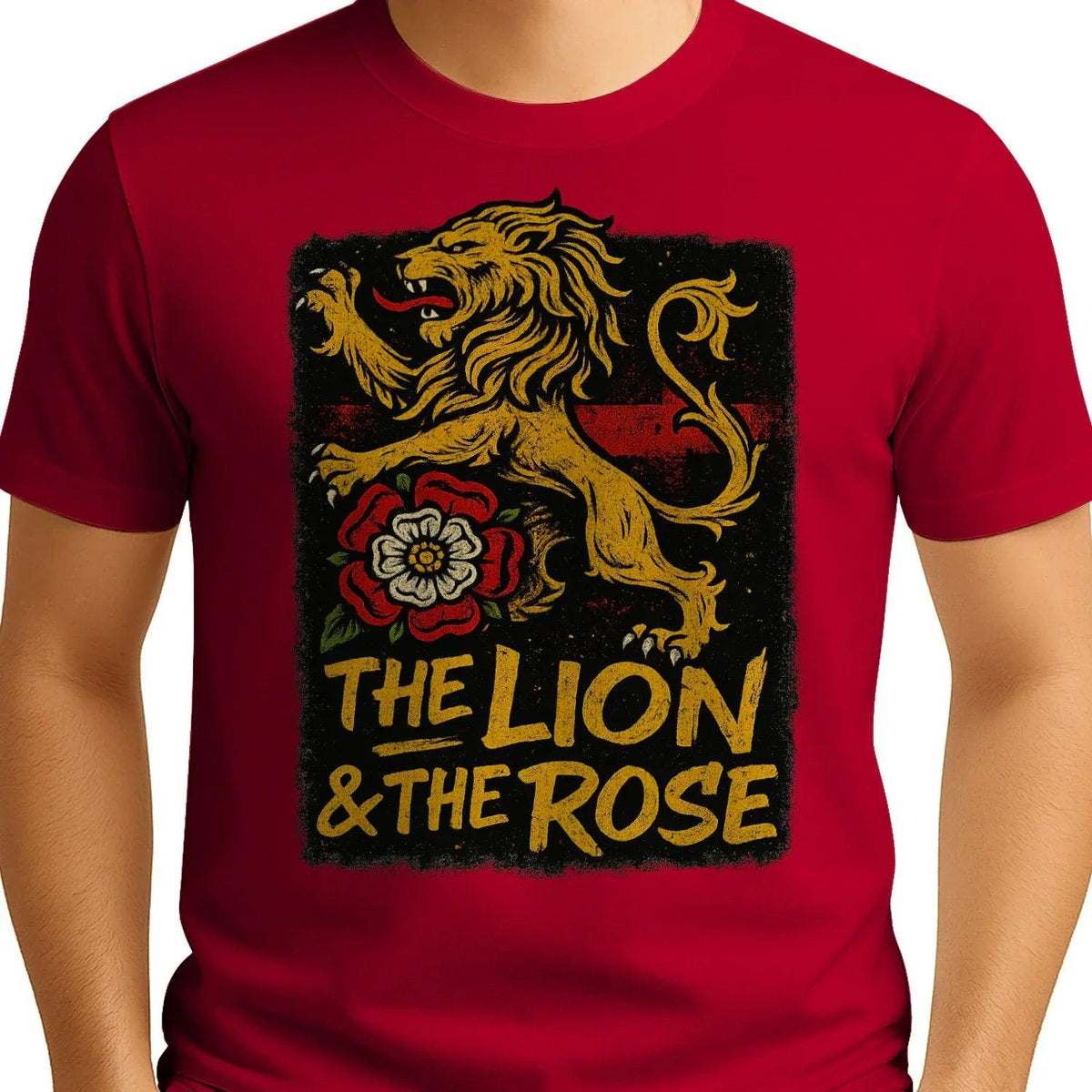 The Lion & The Rose England T-Shirt – Heritage Graphic Tee - Celtic Wolfwear