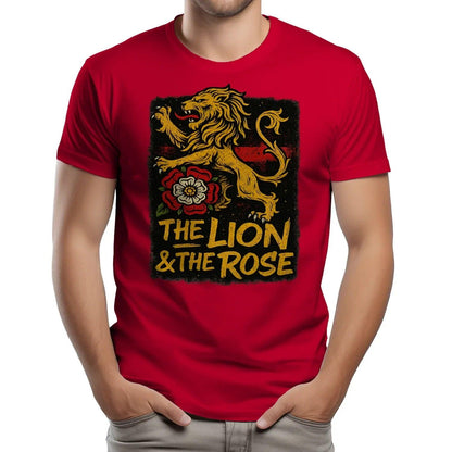 The Lion & The Rose England T-Shirt – Heritage Graphic Tee - Celtic Wolfwear
